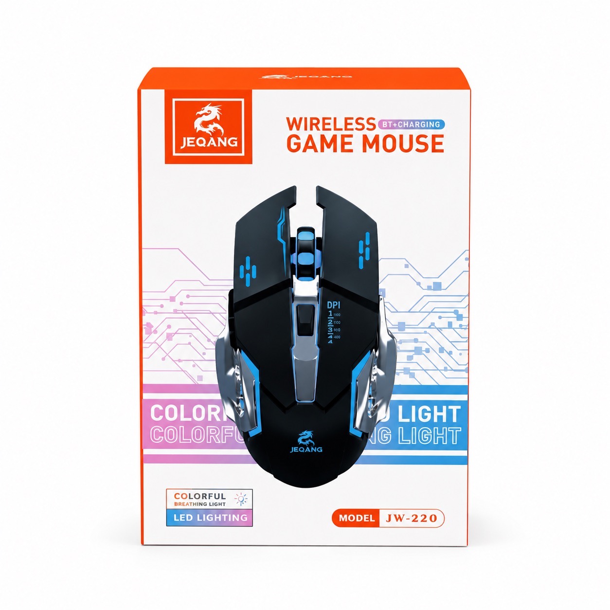 JEQANG JW-220-Wireless Game Mouse -For PC & Laptop - Grey