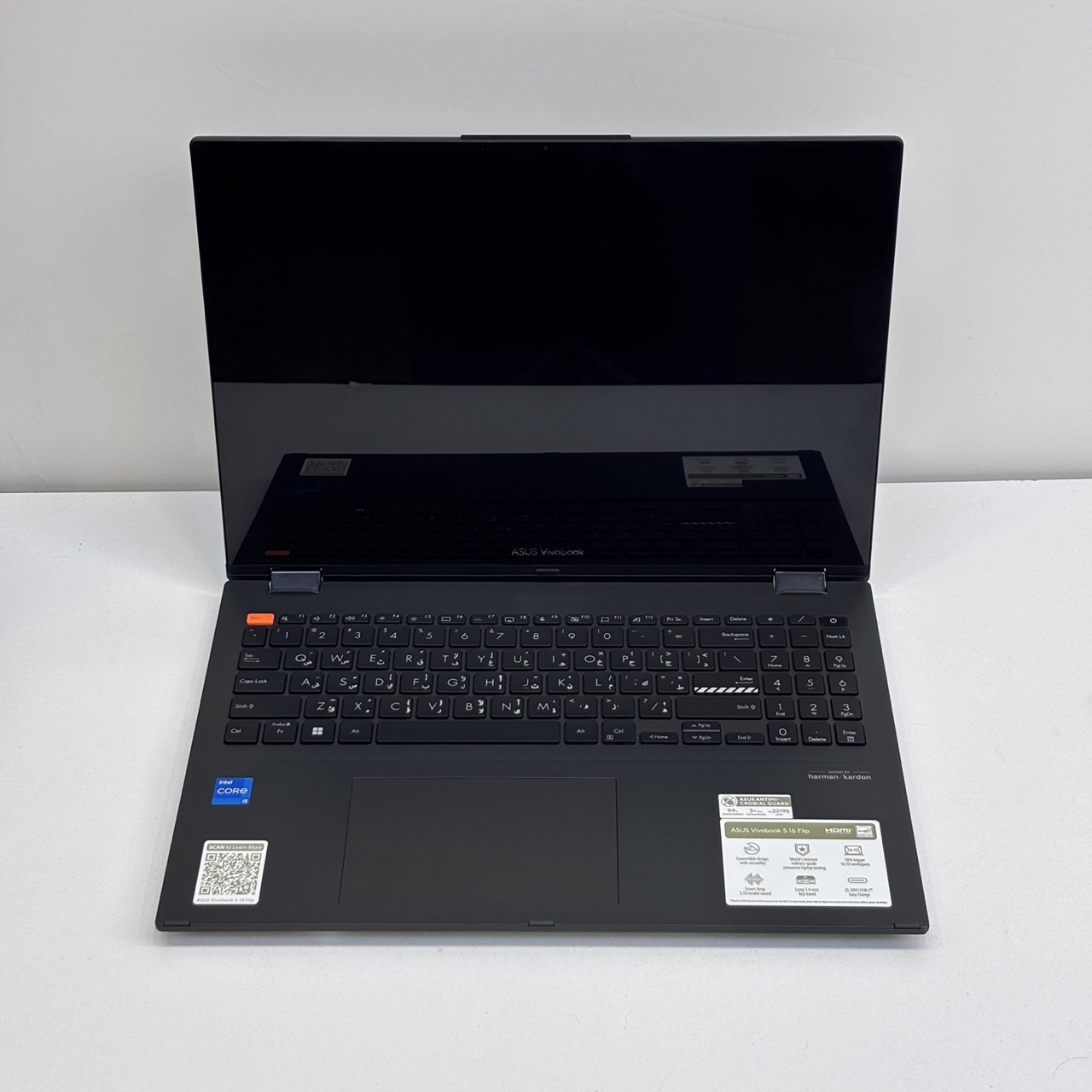 Asus VivoBook S16 Flip – 13th Gen / Intel Core i5-1335U / 16.10 inch FHD/ 512GB SSD / 16GB RAM / Shared Intel Iris Xe Graphics / English & Arabic Keyboard