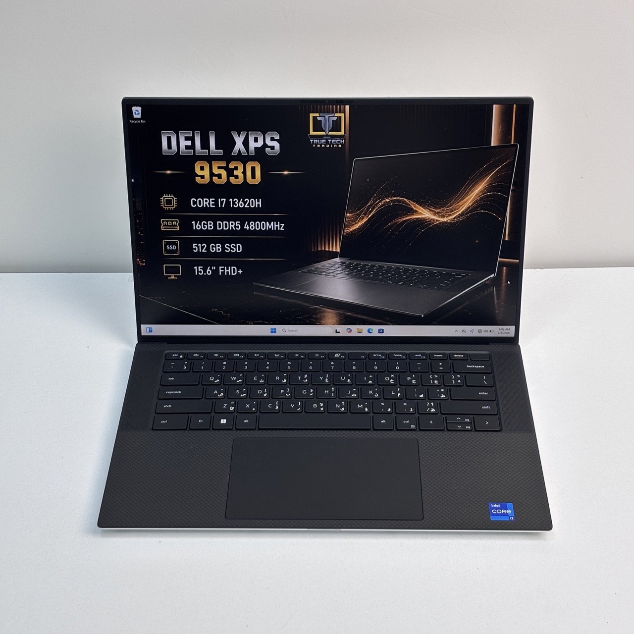 Dell XPS 15  9530– 13th Gen / Intel Core i7-13620H/ 15 inch FHD/ 512GB SSD / 16GB RAM / Intel UHD Graphics / English  & Arabic Keyboard
