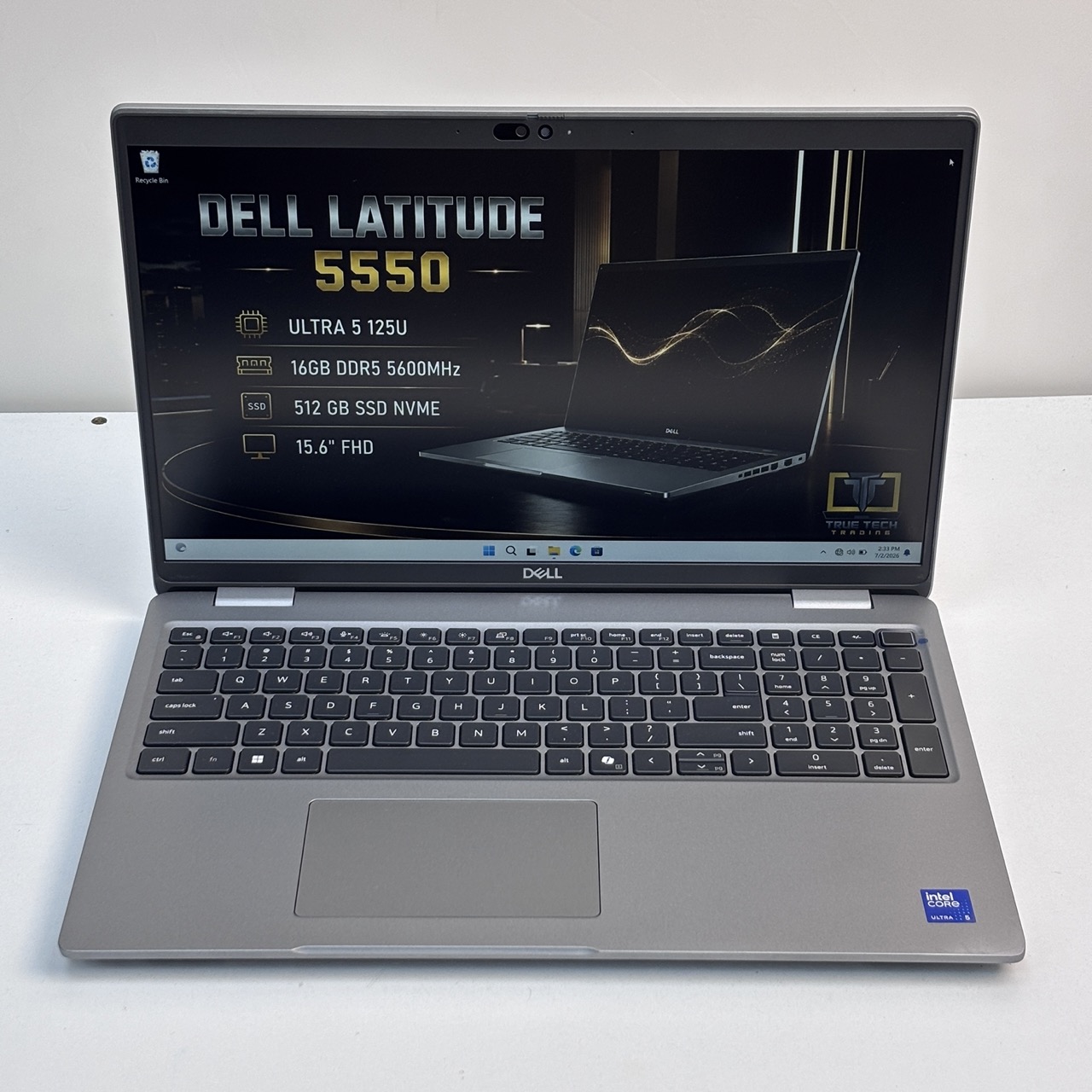 Dell Latitude 5550– 1st Series / Intel Core Ultra 5 125U  / 15.6 inch FHD / 256 SSD / 16GB RAM /Windows 11 / English  Keyboard / Grey