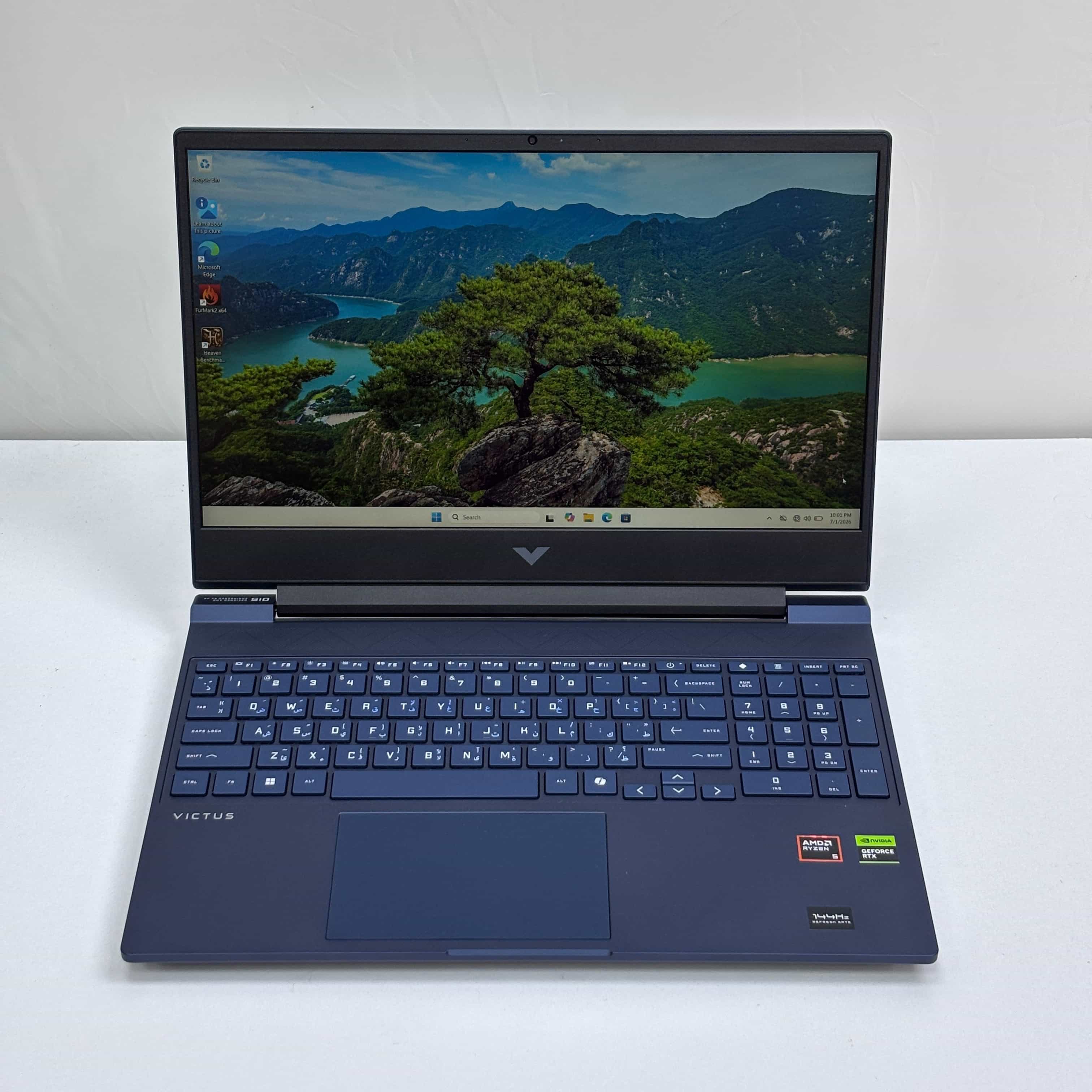 HP Victus Gaming (2025) Laptop / AMD Ryzen 5-8645HS / 15.6inch FHD / 1TB SSD / 16GB RAM / 6GB NVIDIA GeForce RTX 3050 Graphics / Windows 11 Pro / English & Arabic Key / Performance Blue / 15-FB3XXX