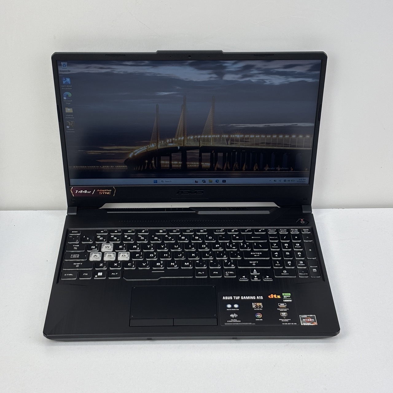 Asus TUF A15 Gaming Laptop – AMD Ryzen 7-7445HS / 15.6inch FHD WV / 512GB SSD / 16GB RAM / 4GB NVIDIA GeForce RTX 3050 GPU