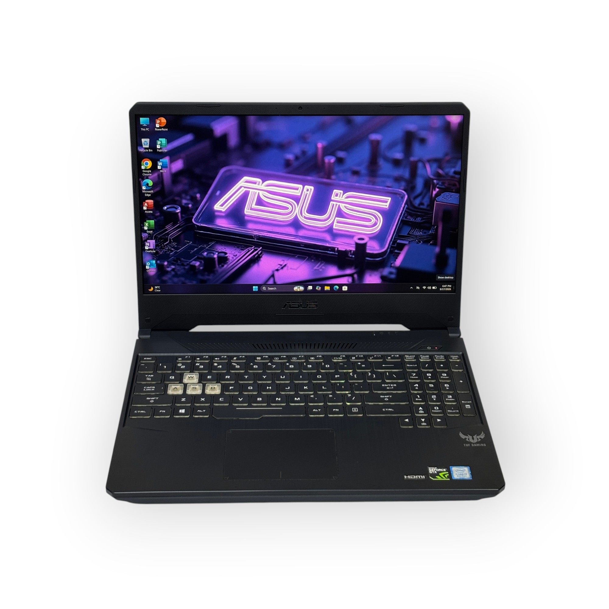 ASUS TUF FX86 Gaming Laptop– 8th Gen/ Intel Core i7-8750H/ 15 inch/ 512GB SSD/ 16GB RAM/ 4GB NVIDIA GeForce GTX 1050TI Graphics