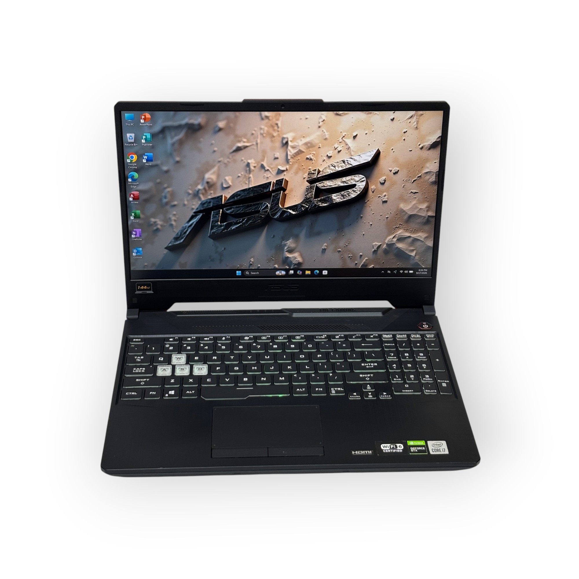 ASUS TUF FX506 Gaming Laptop– 10th Gen/ Intel Core i7-10870H/ 15.6 inch 144Hz/ 512GB SSD/ 16GB RAM/ 6GB NVIDIA GeForce GTX 1660 Ti Graphics